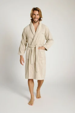 Albornoz ducha unisex beige | MUYDEMI