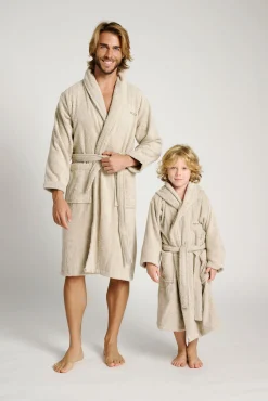 Albornoz ducha unisex beige | MUYDEMI