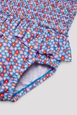 Bañador bebé nido de abeja pequeñas flores