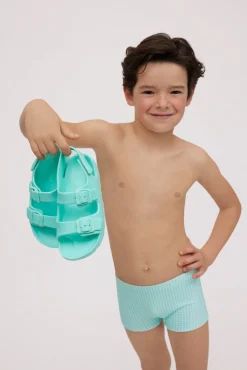 Bañador bóxer niño estampado vichy