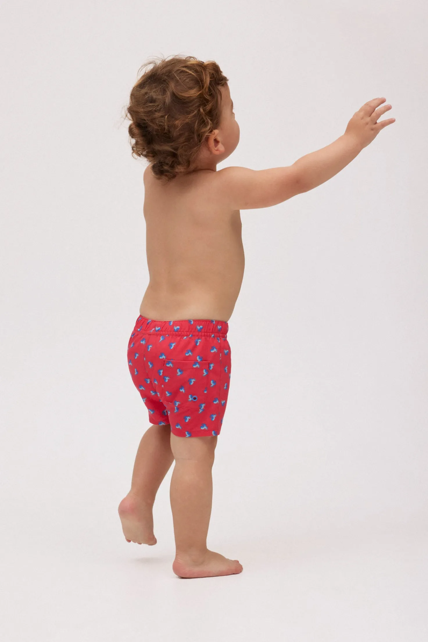 Bañador corto bebé estampado pulpos