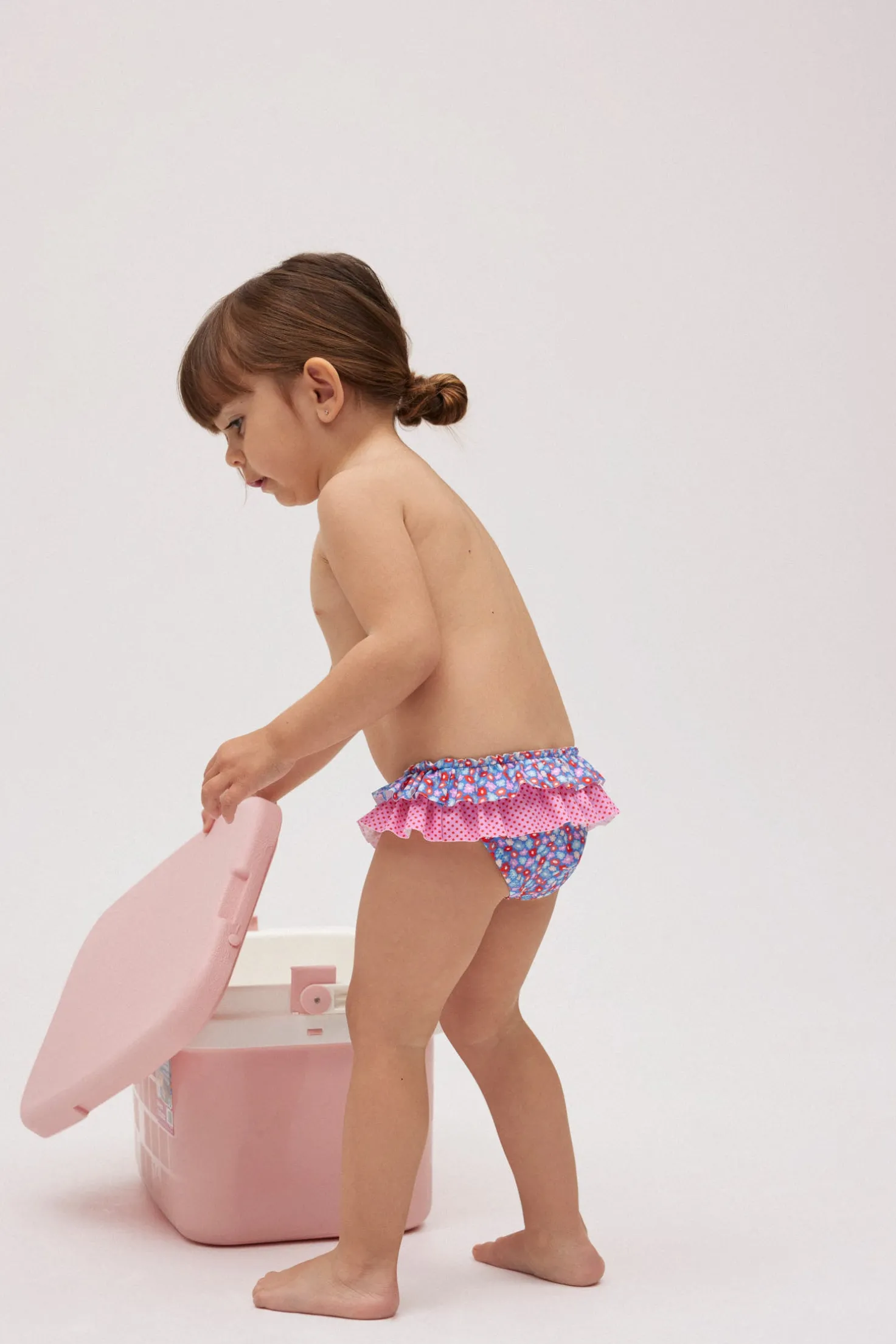 Bañador culetín bebé pequeñas flores