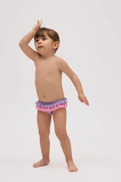 Bañador culetín bebé pequeñas flores