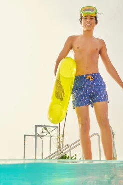 Bañador juvenil corto estampado tucanes