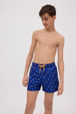 Bañador juvenil corto estampado tucanes