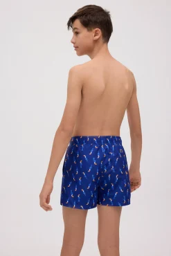 Bañador juvenil corto estampado tucanes