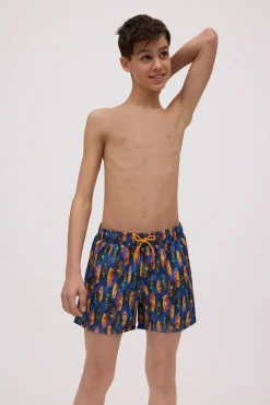 Bañador juvenil corto estampado tablas surf