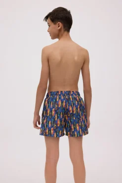 Bañador juvenil corto estampado tablas surf