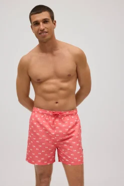 Bañador medio estampado vespas coral