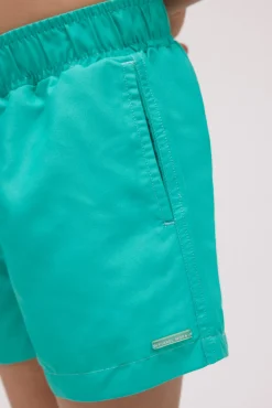 Bañador niño corto liso verde