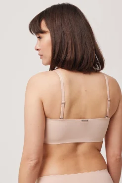 Bandeau con relleno y tirantes removibles nude
