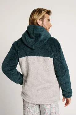 Bata corta hombre borreguito con capucha | MUYDEMI