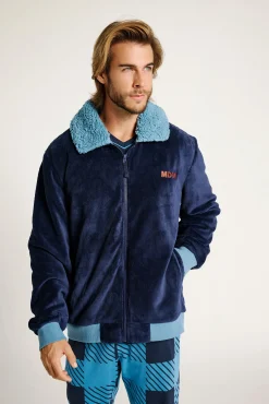 Bata corta hombre cremallera estilo chaqueta | MUYDEMI