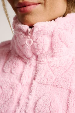 Bata corta mujer cinturón corazones rosa | MUYDEMI