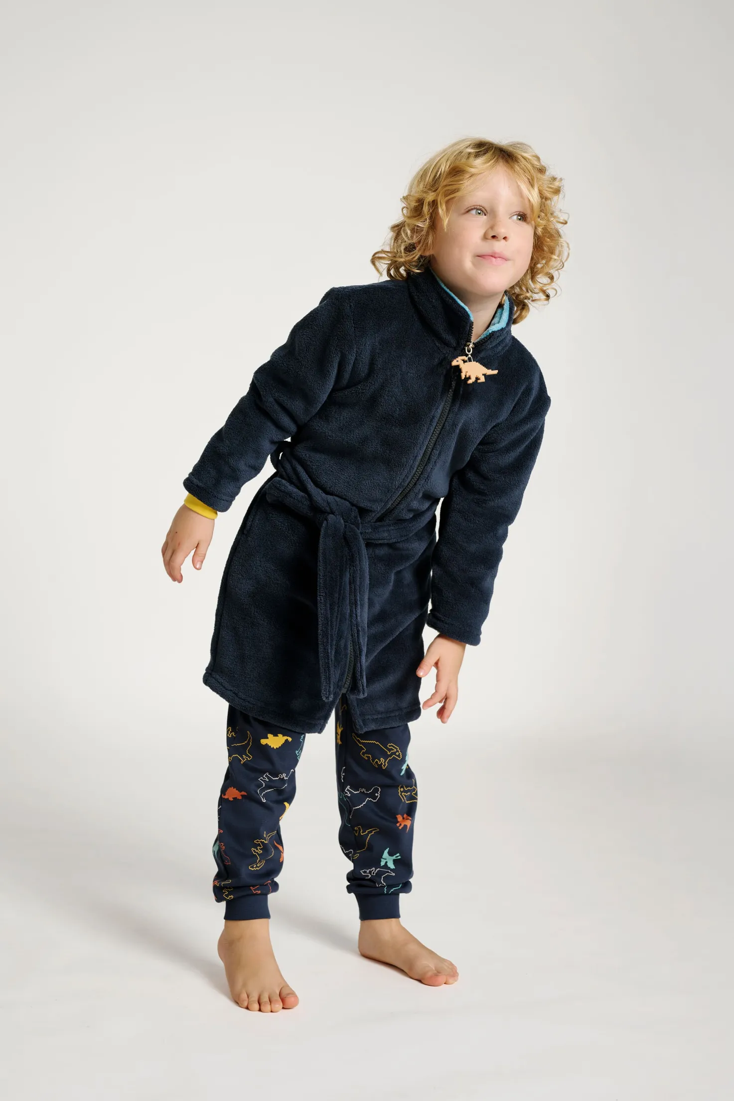 Bata infantil 2-8 años detalle dinosaurio marino | MUYDEMI