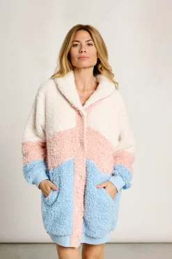 Bata polar mujer borreguito tricolor | MUYDEMI