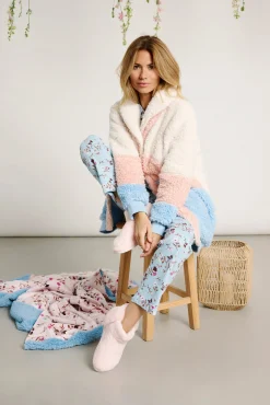 Bata polar mujer borreguito tricolor | MUYDEMI