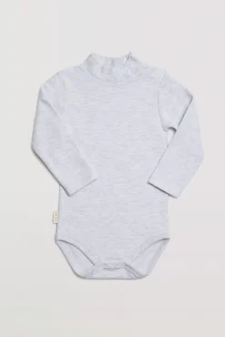 Body bebé básico cuello alto gris