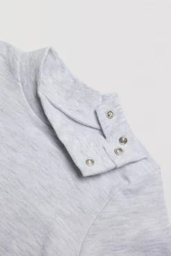 Body bebé básico cuello alto gris