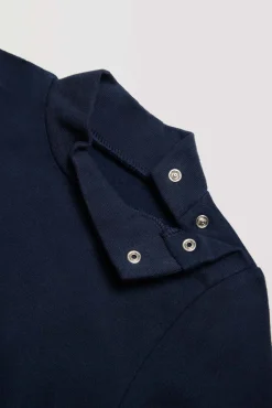 Body bebé básico cuello alto marino