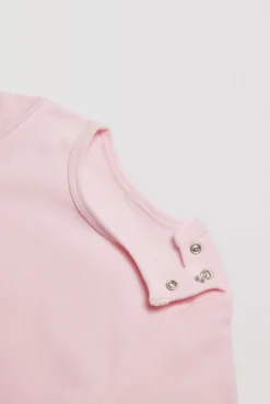 Body bebé básico manga larga rosa
