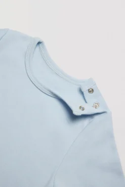 Body bebé básico manga larga celeste