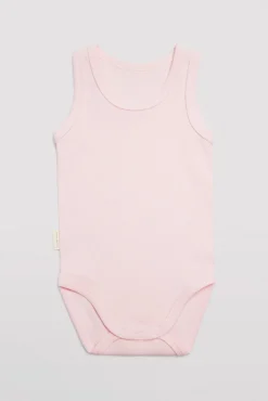 Body bebé básico tirantes anchos rosa