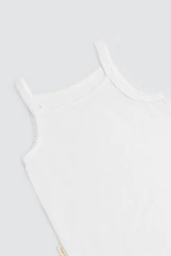 Body bebé básico tirantes finos blanco
