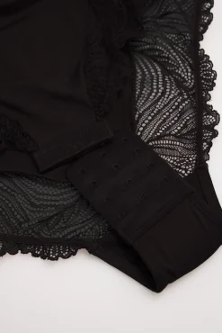 Body lencero manga larga espalda abierta negro