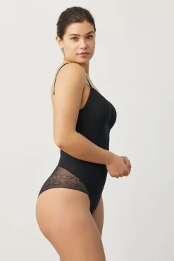 Body reductor con aro espalda abierta negro