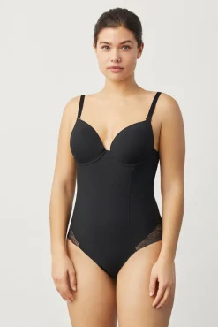 Body reductor con aro espalda abierta negro