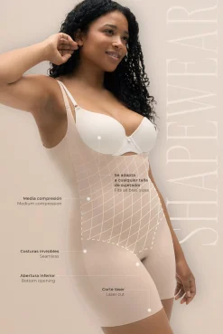 Body-up reductor con abertura acabados invisibles nude