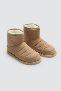 Botas de casa acolchada con forro de pelo