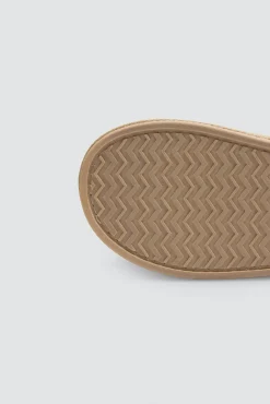 Botas de casa acolchada con forro de pelo