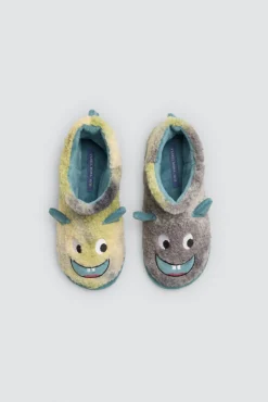 Botas de casa infantiles monstruo con detalles 3D