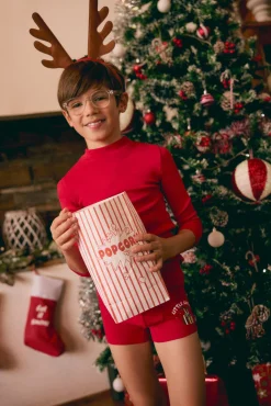Boxer infantil estampado navideño