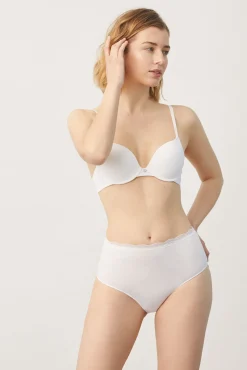 Braga alta algodón blanco