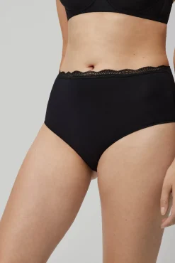 Braga alta algodón negro