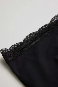 Braga alta algodón negro