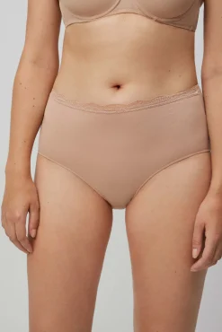 Braga alta algodón nude
