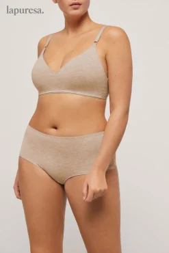 Braga alta algodón orgánico beige