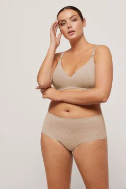 Braga alta algodón orgánico beige
