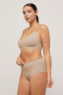 Braga alta algodón orgánico beige