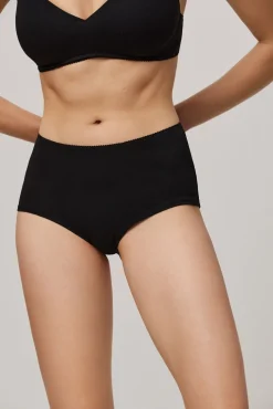 Braga alta algodón orgánico negra