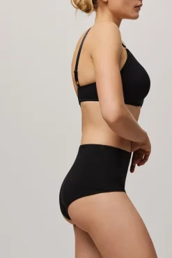 Braga alta algodón orgánico negra