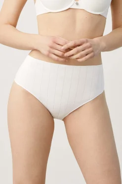 Braga alta canalé blanco