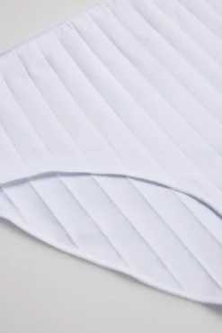 Braga alta canalé blanco