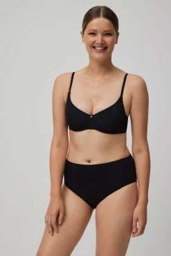 Braga alta canalé negro