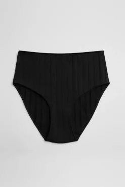 Braga alta canalé negro