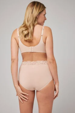 Braga alta de control detalle encaje nude